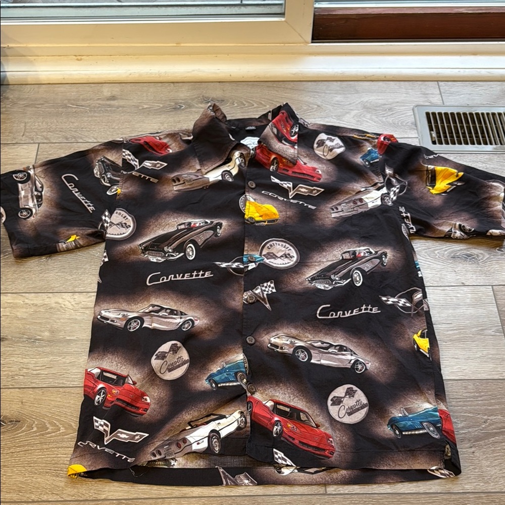 Corvette Graphic Button-Up Shirt